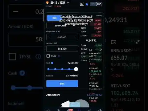 ALL IN Shiba inu #shibainu #crypto #sorts #bitcoin #trading #binance #ajaib #fypviral