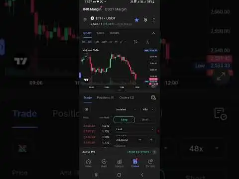 CRYPTO Coin ETH Running Profit With 27% #cryptocurrency #trading #stockmarket