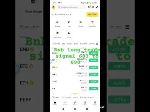 BNB, uSDT long trade signal future trading binance
