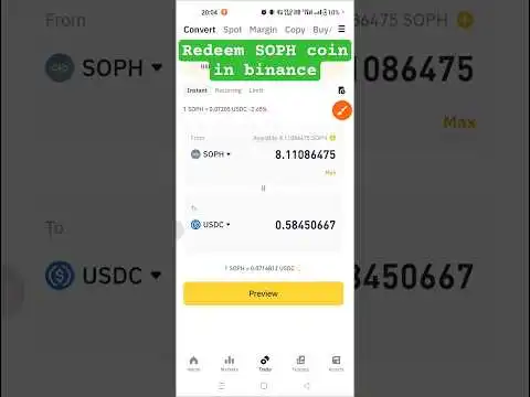 SOPH coin airdrop redeems in binance keep bnb and earn airdrop