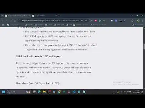 Latest Analysis of Binance Coin BNB