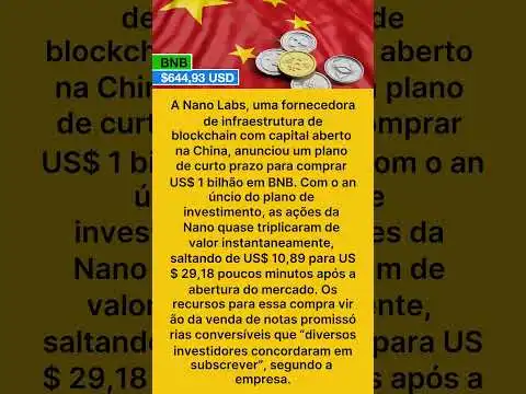 #bnb #criptomoedas #bitcoin #criptonoticias #cripto #investimentos #acoes #noticias #b3