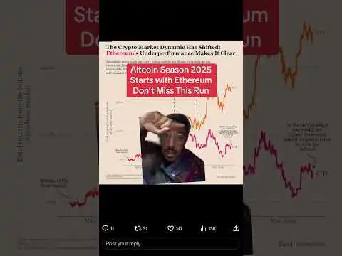 Altcoin Season 2025 Starts with Ethereum?Don?t Miss This Run
