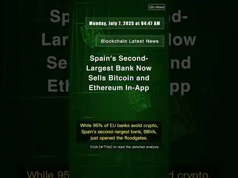  Spain's Second-Largest Bank Now Sells Bitcoin and Ethereum In-App #QixNewsCrypto
