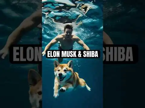 Elon Musk and his shiba going for a swim #ai #shiba