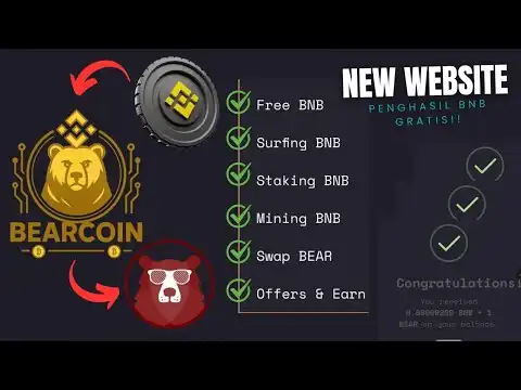 BNB for Free and Bear Coin ,mining ,faucet new update 