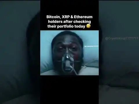 Bitcoin, XRP & Ethereum holders after checking their portfolio today      #xrp #memes #shorts