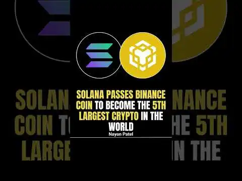  Solana Surpasses Binance Coin!Solana (SOL) #shorts #Solana #BNB #Crypto #Blockchain #Web3 #DeFi