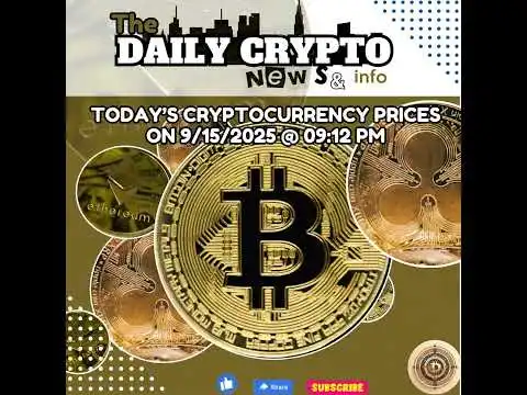 Crypto Market Update  09/15/2025, 09:12PM  #Bitcoin #BNB #Cryptocurrency #Crypto #DeFiDan7 @Bitcoin