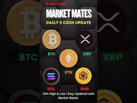 Daily Crypto Price Update | Bitcoin, Ethereum, XRP, BNB, Solana | 21 Sep 2025