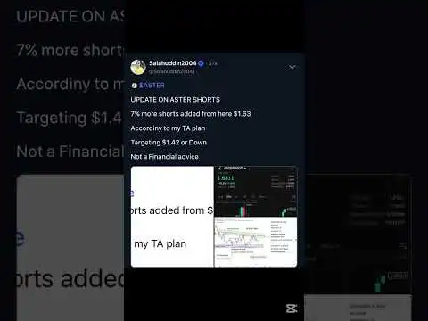 ASTER Update #salahuddin2004 #aster #btc #trading #forextrading #ethereum #bitcoin #xrp #bnb