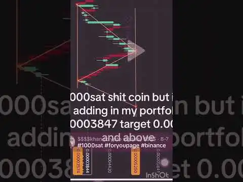 1000sat coin #binance #trading #cryptotrading #stockmarket #youtubeshorts #fyp #viral #btc #bnb #yt