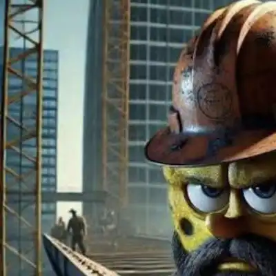 blue collar spongebob
