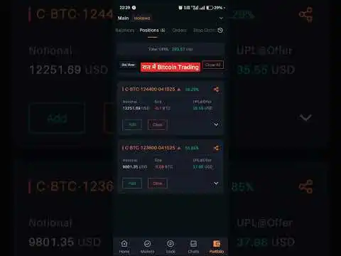 Bitcoin Option Trading in Delta exchange / Trading in Night #Shorts