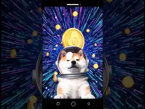 Shiba Inu dog accidentally teleports into a Dogecoin blockchain dimension while digging.